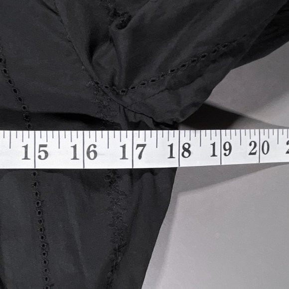 A.N.A. Black Top with Eyelets Front Tie Closure Size Small - Picture 13 of 15